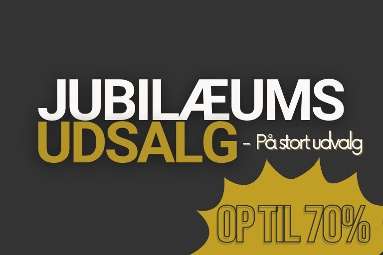 Jubilæumsudsalg 30 år - spar op til 70%